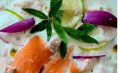 Ceviche de cabillaud et de saumon